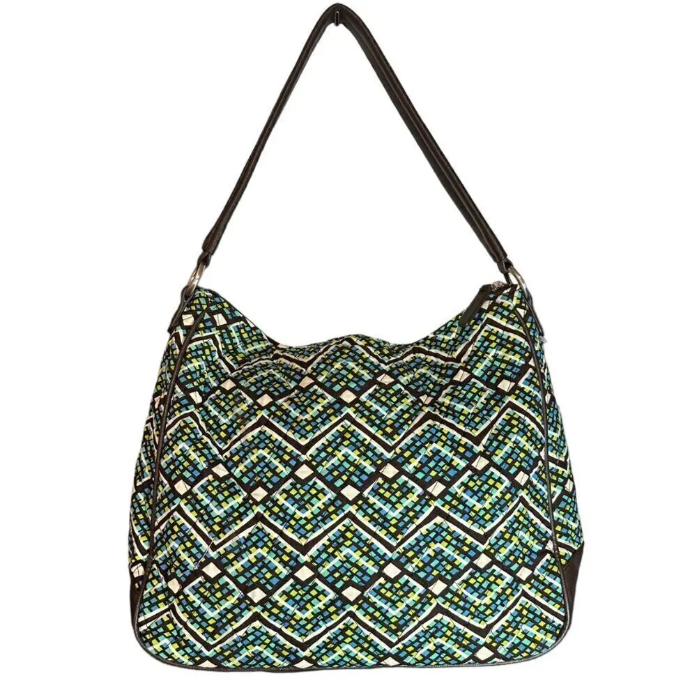 NWT Vera Bradley Vivian Hobo Shoulder Bag‎ Purse Rainforest Print Casual Preppy